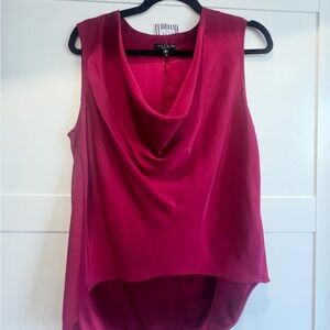 Rag & Bone fuchsia, Cowl drape neck blouse size small